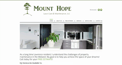 Desktop Screenshot of mounthopelawncare.com